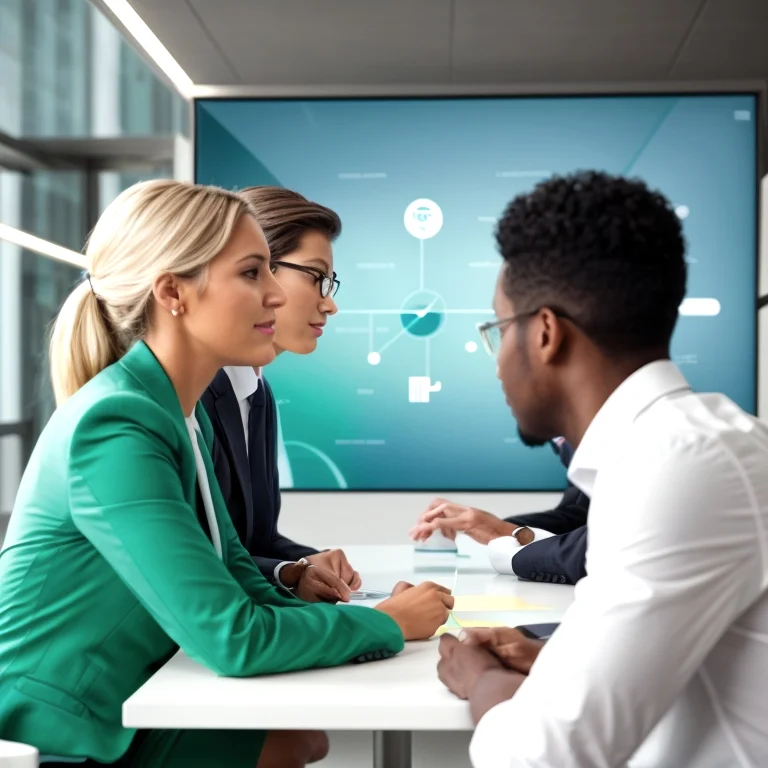 Professionals collaborating on skill development